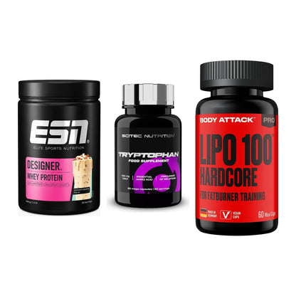 Definitionsphase-Set: ESN Designer + Scitec Tryptop + Body Attack – alle enthaltenen Artikel