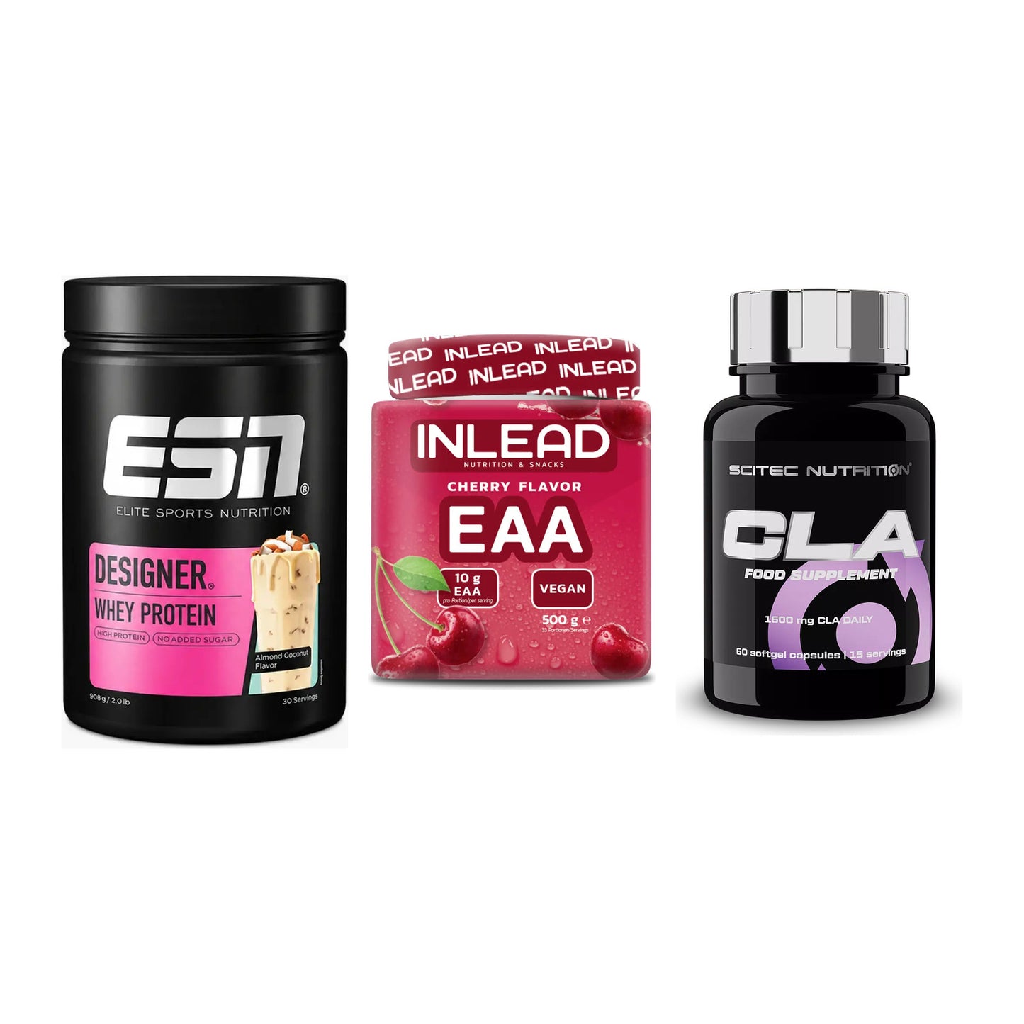 Definitionsphase-Set: ESN Designer Whey + INLEAD EAA + Scitec CLA – alle enthaltenen Artikel