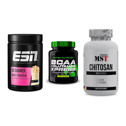 Definitionsphase-Set: ESN Designer + Scitec BCAA + MST Chitosan – alle enthaltenen Artikel