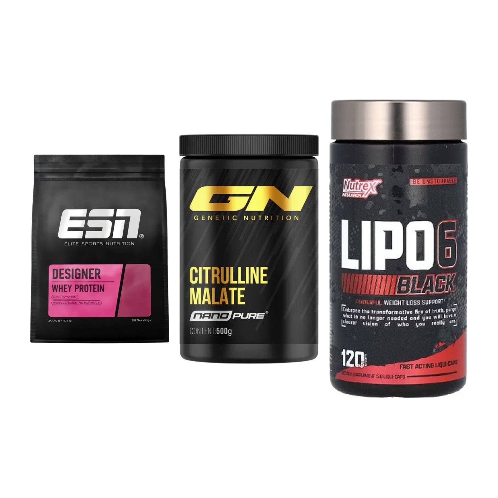 Definitionsphase-Set: ESN Designer + GN Citrulline + Nutrex Lipo 6 – alle enthaltenen Artikel