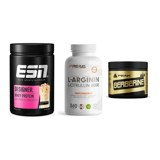 Definitionsphase-Set: ESN Designer + ProFuel L-Argi + Peak Berberine – alle enthaltenen Artikel