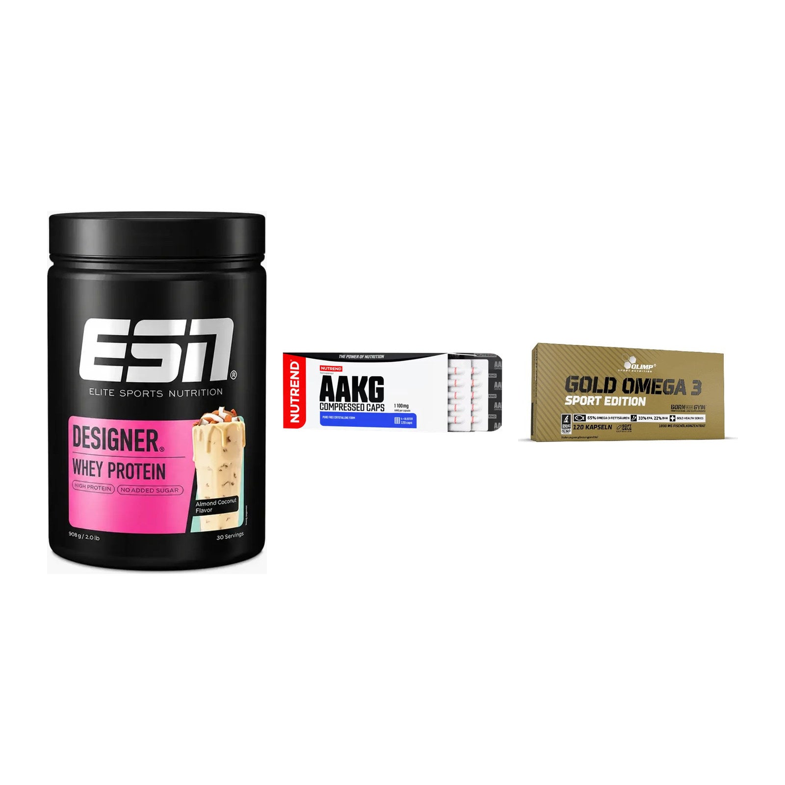 Definitionsphase-Set: ESN Designer + Nutrend AAKG + Olimp Omega 3 – alle enthaltenen Artikel