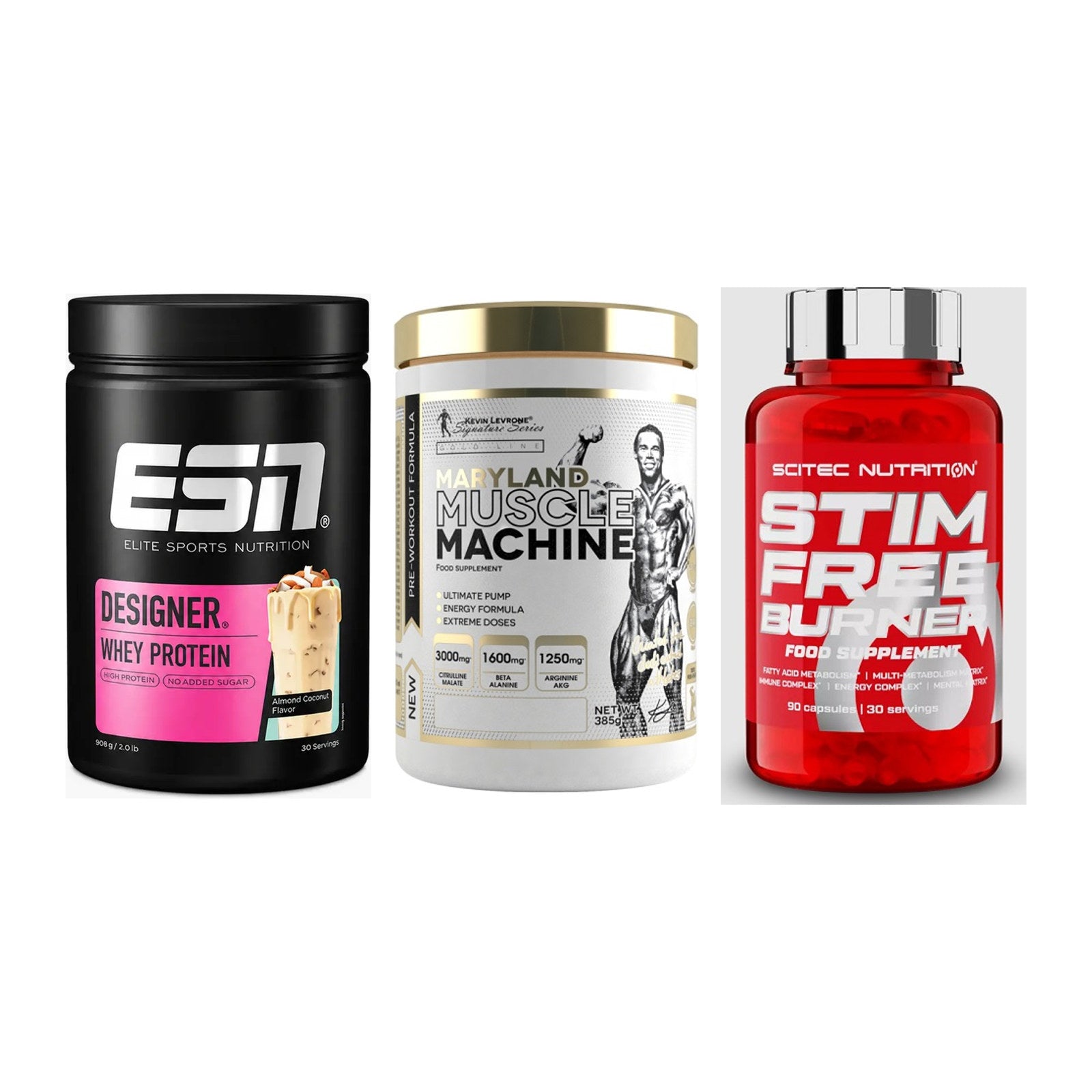 Definitionsphase-Set: ESN Designer + Kevin Levrone + Scitec Stim – alle enthaltenen Artikel