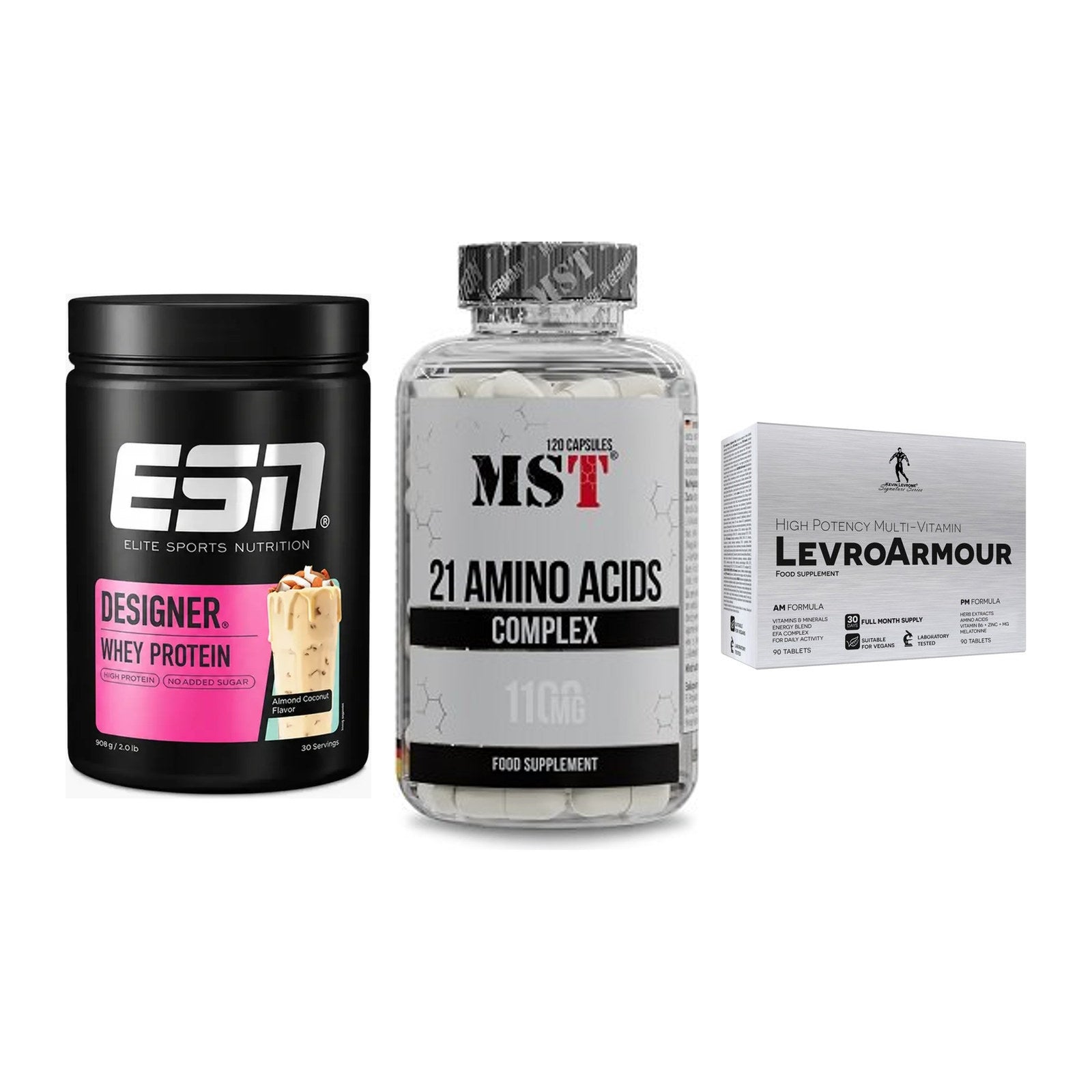 Definitionsphase-Set: ESN Designer + MST 21 Amino + Kevin Levrone – alle enthaltenen Artikel
