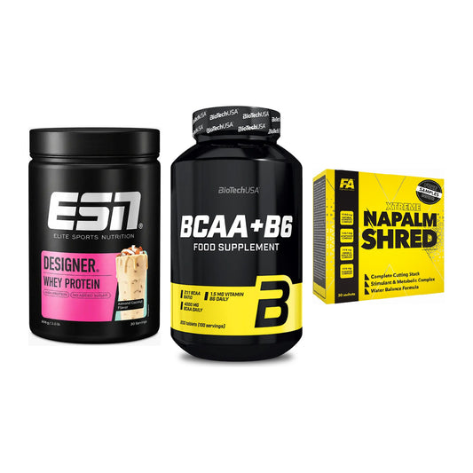 Definitionsphase-Set: ESN Designer + BioTech BCAA+B + FA Nutrition – alle enthaltenen Artikel