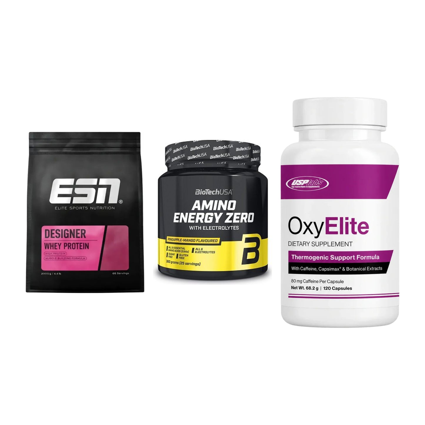 Definitionsphase-Set: ESN Designer + BioTech Amino + USP Labs – alle enthaltenen Artikel