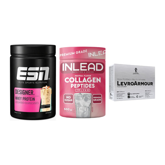 Definitionsphase-Set: ESN Designer + INLEAD Collage + Kevin Levrone – alle enthaltenen Artikel