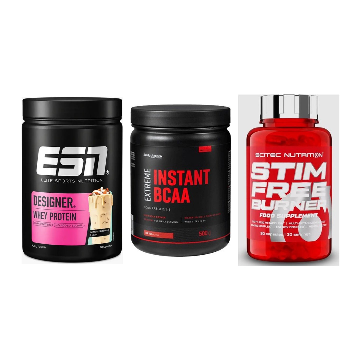 Definitionsphase-Set: ESN Designer + Body Attack + Scitec Stim – alle enthaltenen Artikel