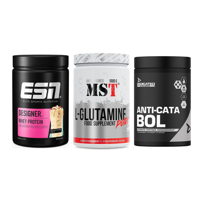 Definitionsphase-Set: ESN Designer + MST Glutamine + Dedicated – alle enthaltenen Artikel