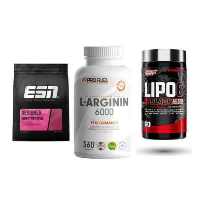 Definitionsphase-Set: ESN Designer + ProFuel L-Argi + Nutrex Lipo 6 – alle enthaltenen Artikel