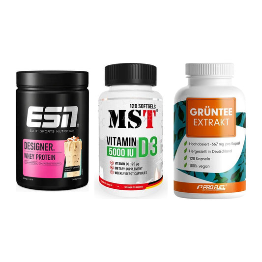 Definitionsphase-Set: ESN Designer + MST Vitamin D3 + ProFuel Grünte – alle enthaltenen Artikel