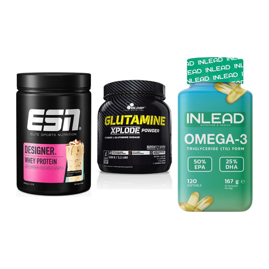 Definitionsphase-Set: ESN Designer + Olimp L-Glutam + INLEAD Omega-3 – alle enthaltenen Artikel
