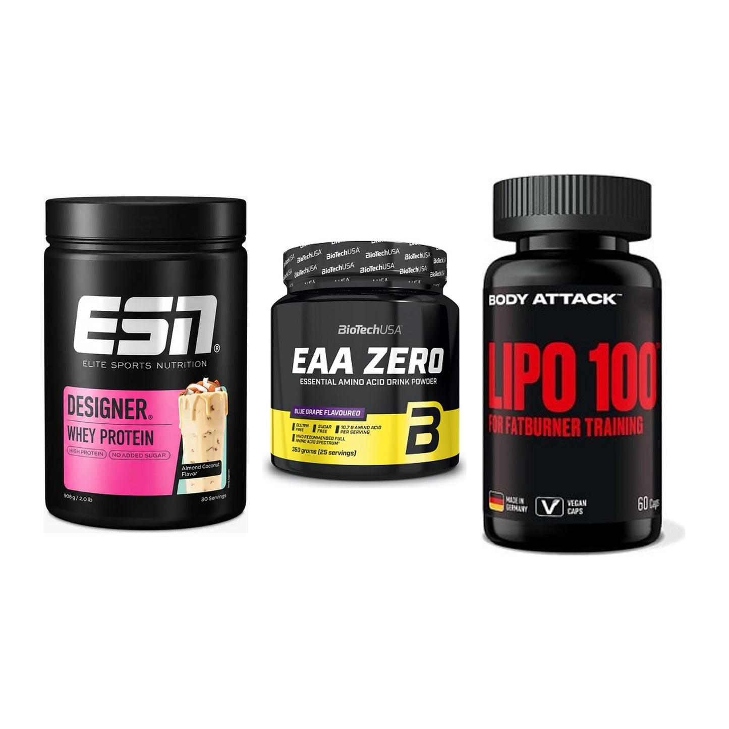 Definitionsphase-Set: ESN Designer + BioTech EAA + Body Attack – alle enthaltenen Artikel