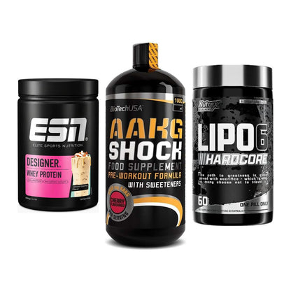 Definitionsphase-Set: ESN Designer + BioTech AAKG + Nutrex Lipo 6 – alle enthaltenen Artikel