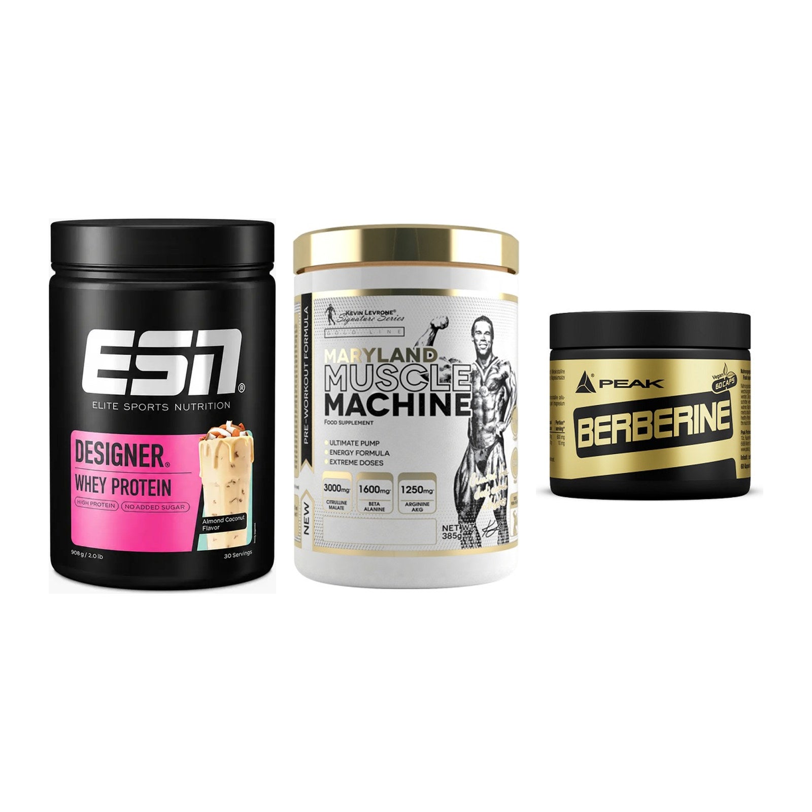 Definitionsphase-Set: ESN Designer + Kevin Levrone + Peak Berberine – alle enthaltenen Artikel