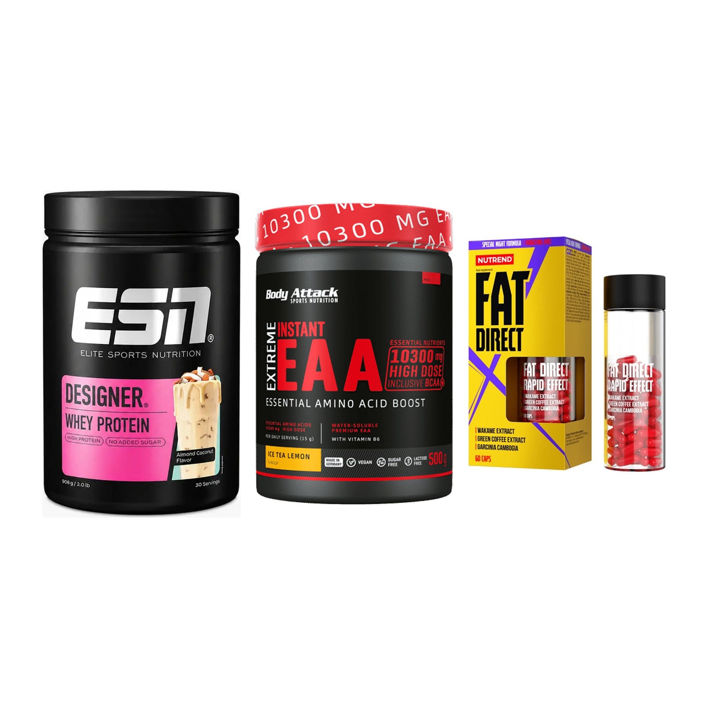 Definitionsphase-Set: ESN Designer + Body Attack + Nutrend Fat – alle enthaltenen Artikel