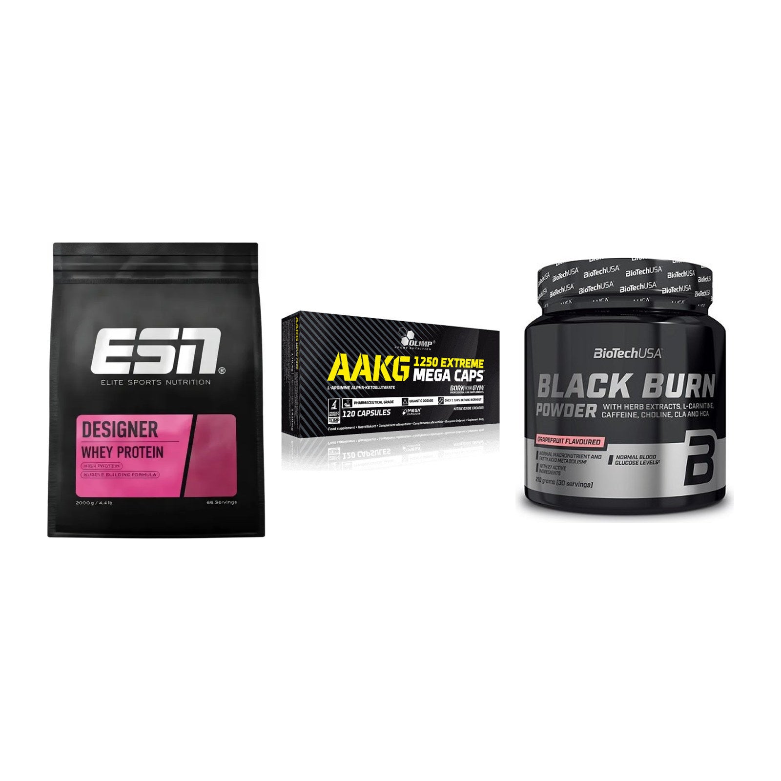 Definitionsphase-Set: ESN Designer + Olimp AAKG + BioTech Black – alle enthaltenen Artikel