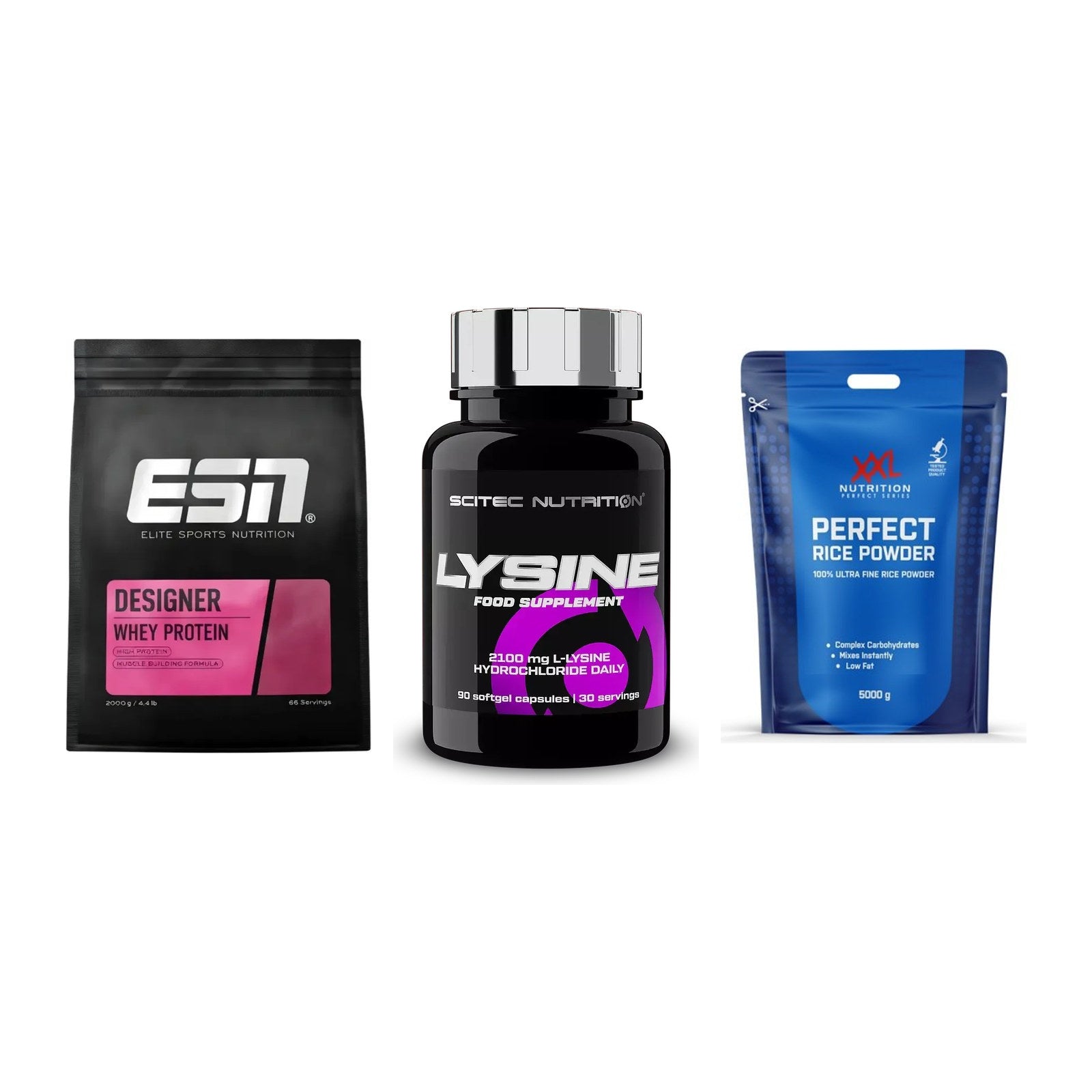 Definitionsphase-Set: ESN Designer + Scitec Lysine + XXL Nutrition – alle enthaltenen Artikel