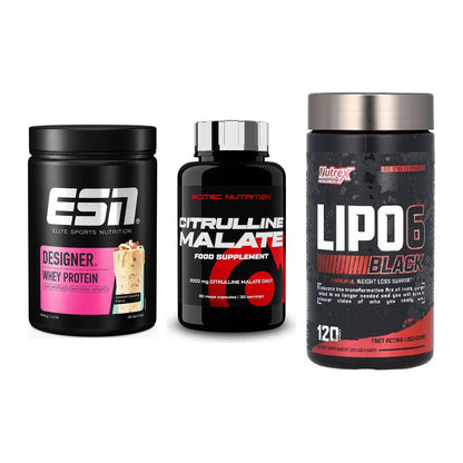 Definitionsphase-Set: ESN Designer + Scitec Citrull + Nutrex Lipo 6 – alle enthaltenen Artikel