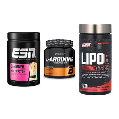 Definitionsphase-Set: ESN Designer + BioTech L-Argi + Nutrex Lipo 6 – alle enthaltenen Artikel
