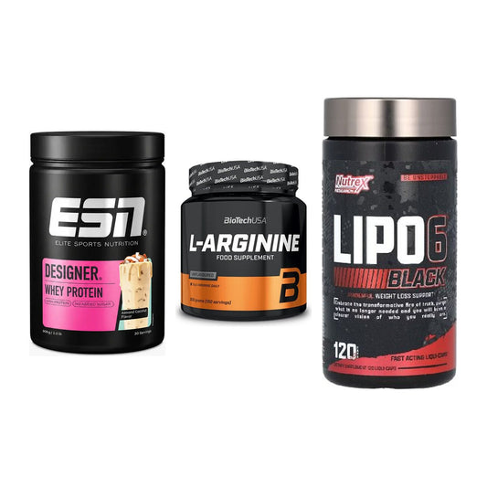 Definitionsphase-Set: ESN Designer + BioTech L-Argi + Nutrex Lipo 6 – alle enthaltenen Artikel