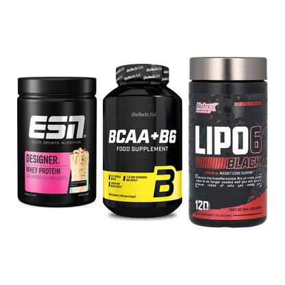 Definitionsphase-Set: ESN Designer + BioTech BCAA+B + Nutrex Lipo 6 – alle enthaltenen Artikel