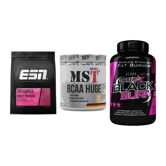 Definitionsphase-Set: ESN Designer + MST BCAA Huge + Stacker2 Black – alle enthaltenen Artikel