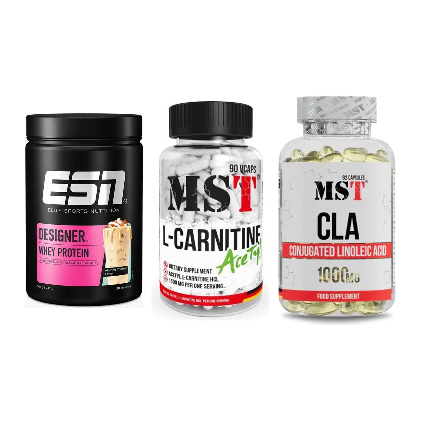 Definitionsphase-Set: ESN Designer + MST L-Carnitin + MST CLA 1000mg – alle enthaltenen Artikel