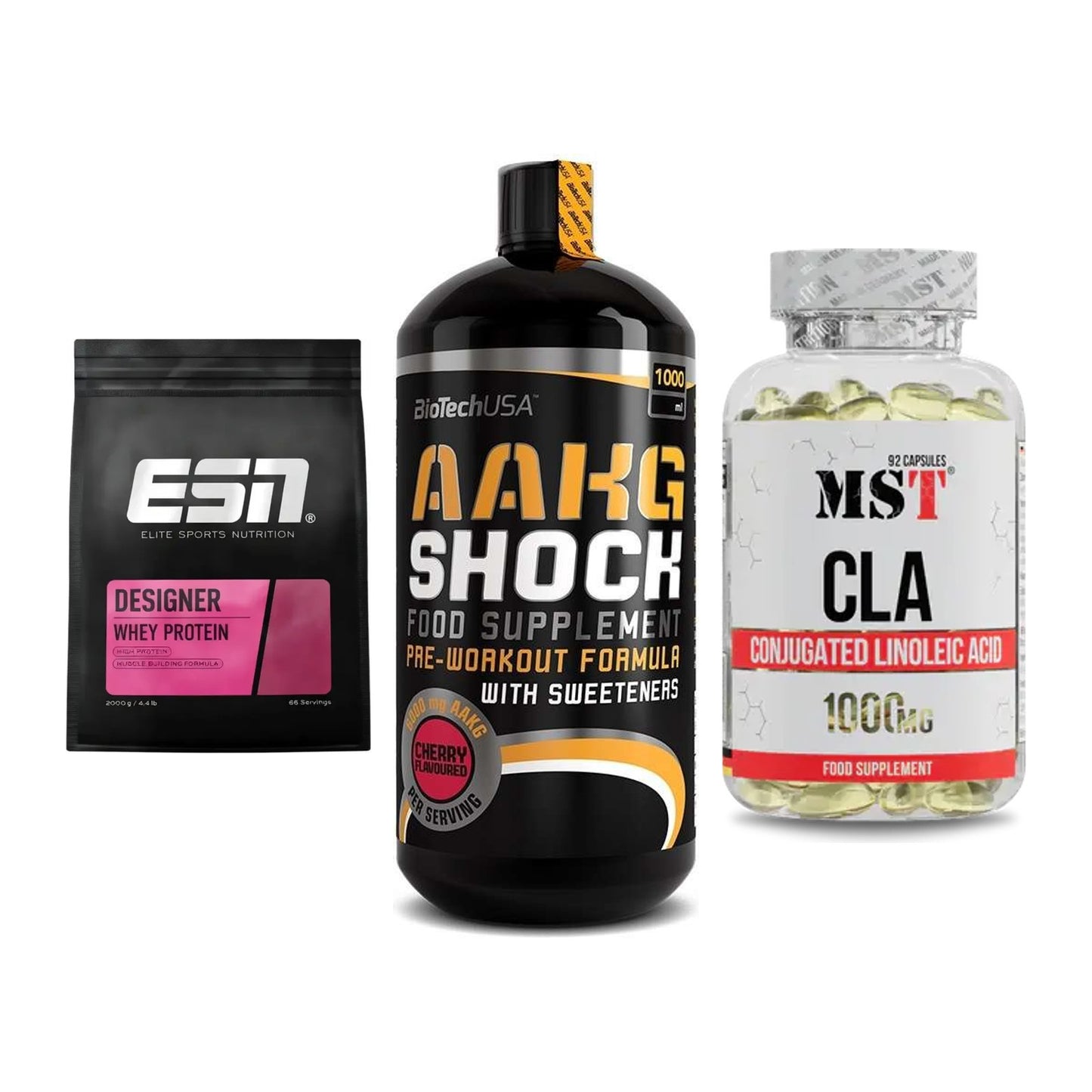 Definitionsphase-Set: ESN Designer + BioTech AAKG + MST CLA 1000mg – alle enthaltenen Artikel