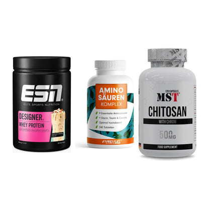 Definitionsphase-Set: ESN Designer + ProFuel Aminos + MST Chitosan – alle enthaltenen Artikel