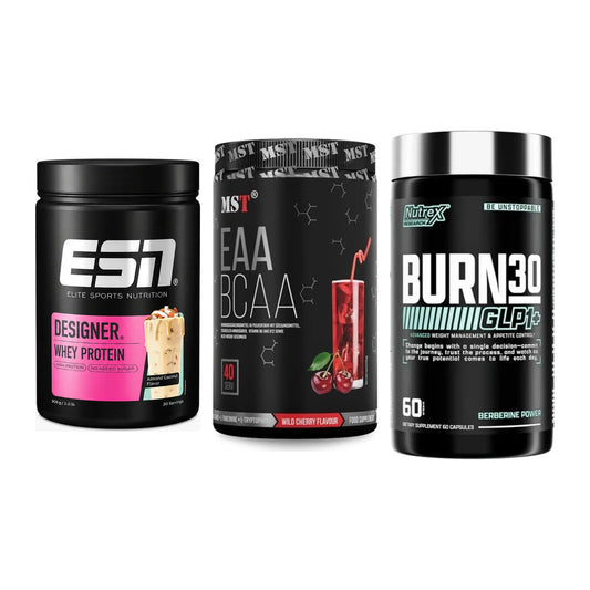 Definitionsphase-Set: ESN Designer + MST EAA & BCAA + Nutrex Burn 30 – alle enthaltenen Artikel