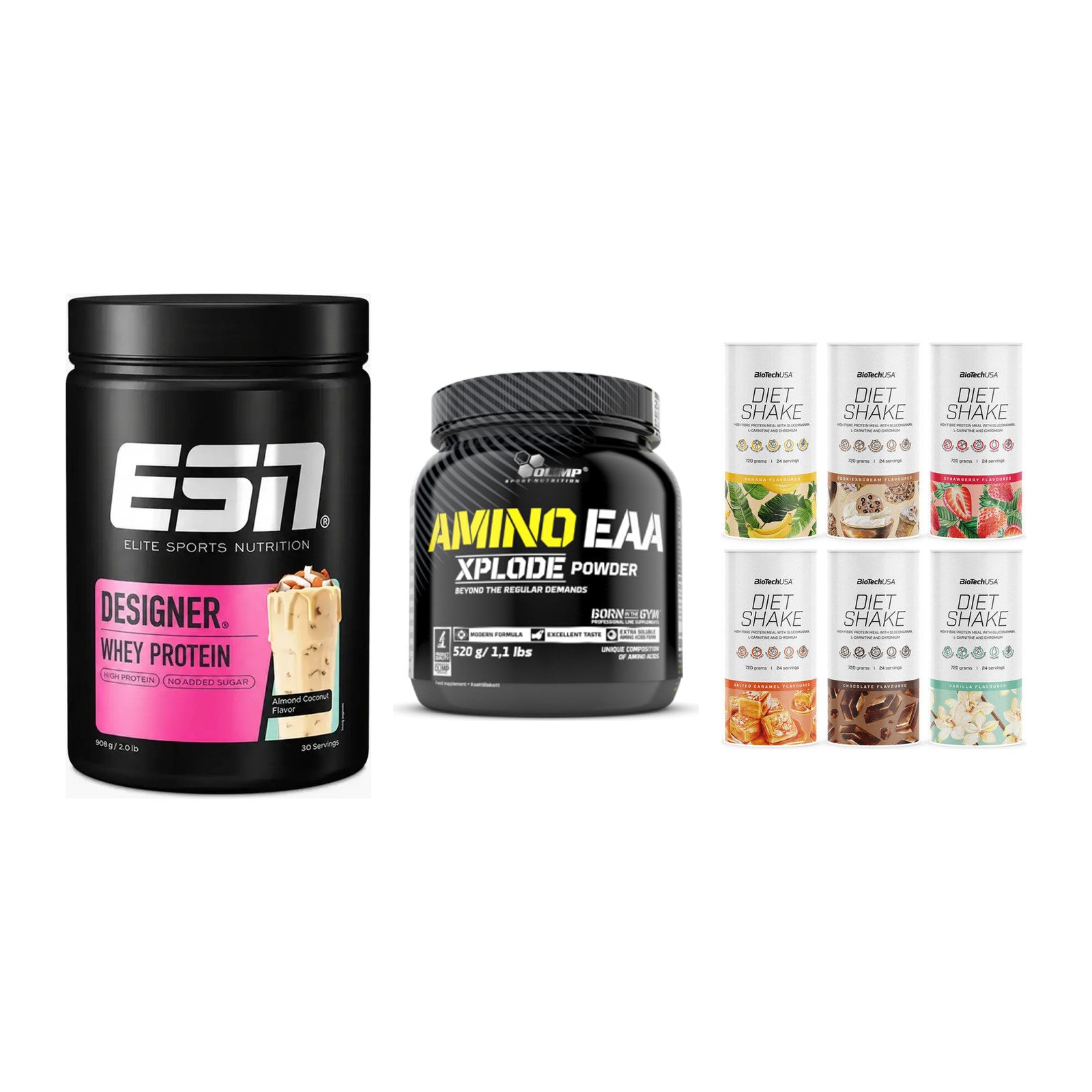 Definitionsphase-Set: ESN Designer + Olimp Amino + BioTech Diet – alle enthaltenen Artikel