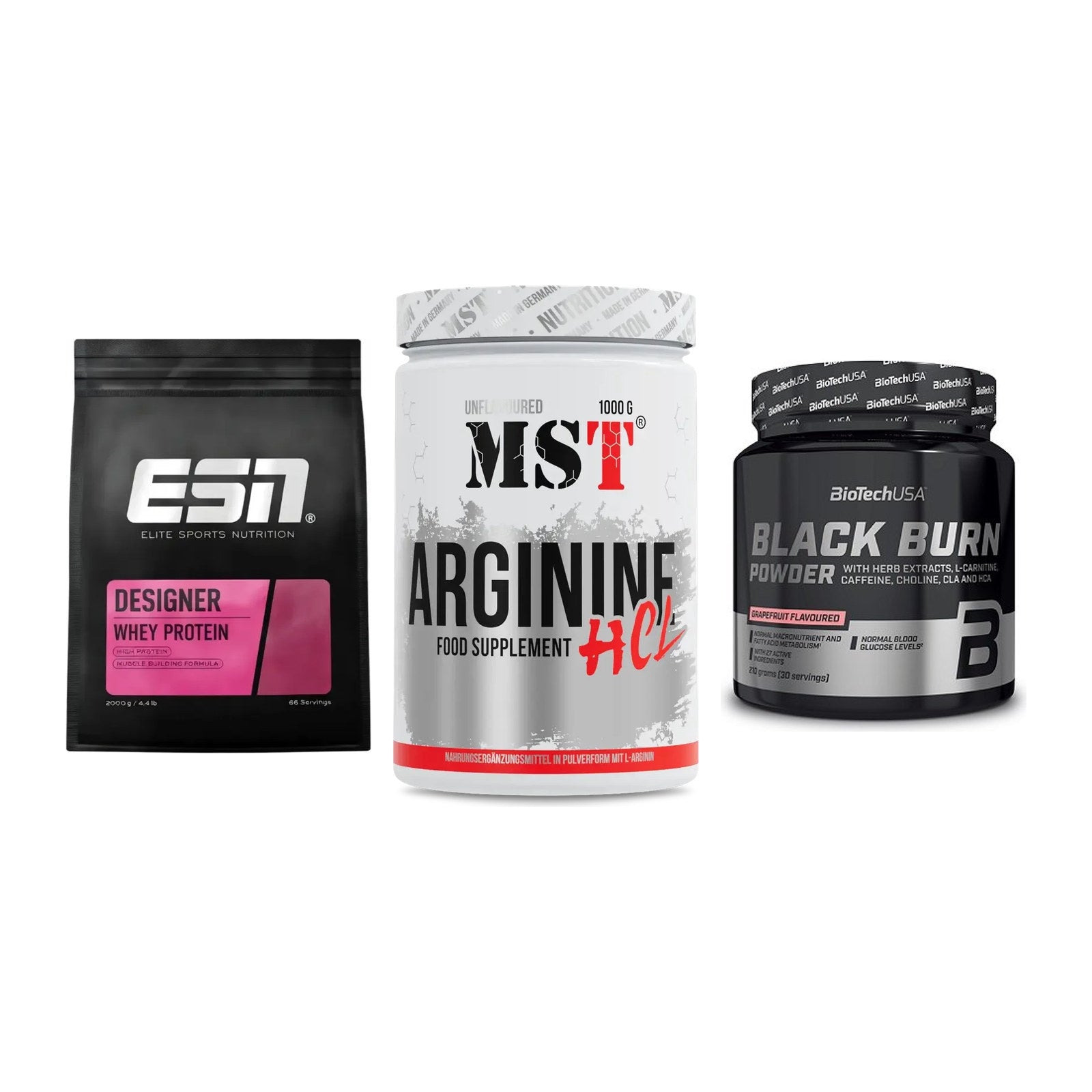 Definitionsphase-Set: ESN Designer + MST Arginine + BioTech Black – alle enthaltenen Artikel