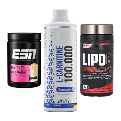 Definitionsphase-Set: ESN Designer + MST L-Carnitin + Nutrex Lipo 6 – alle enthaltenen Artikel
