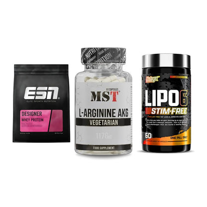 Definitionsphase-Set: ESN Designer + MST Arginin + Nutrex Lipo 6 – alle enthaltenen Artikel