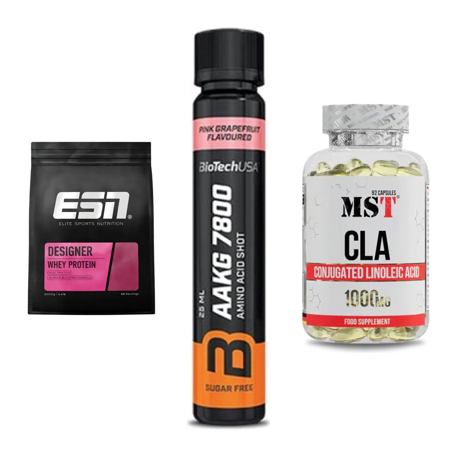 Definitionsphase-Set: ESN Designer + BioTech AAKG + MST CLA 1000mg – alle enthaltenen Artikel