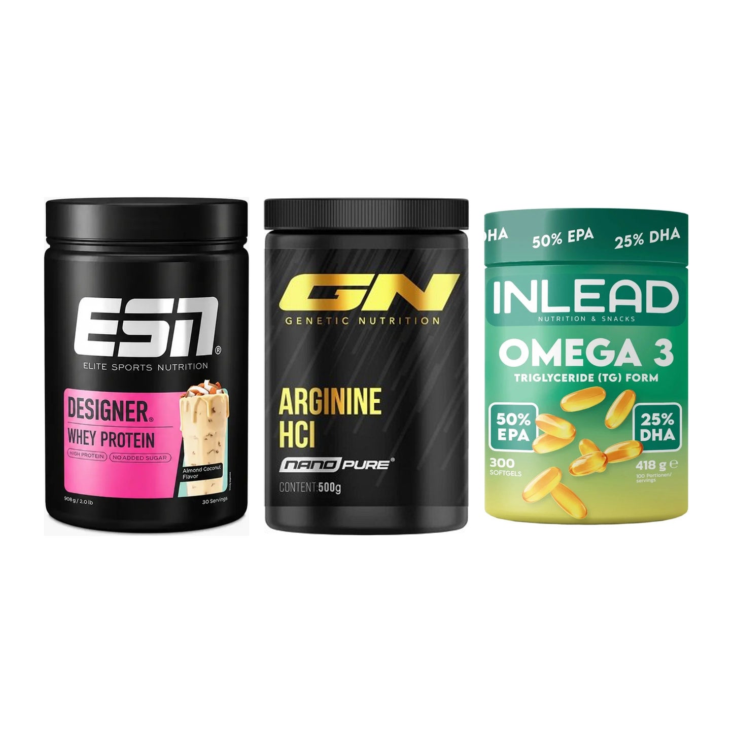 Definitionsphase-Set: ESN Designer + GN Arginine + INLEAD Omega-3 – alle enthaltenen Artikel