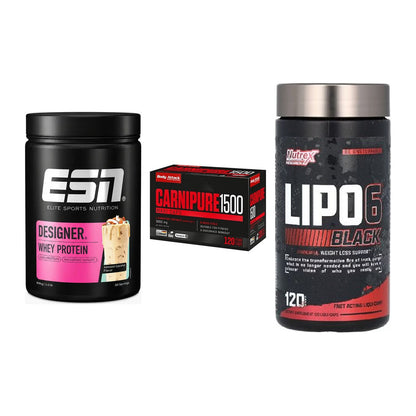 Definitionsphase-Set: ESN Designer + Body Attack + Nutrex Lipo 6 – alle enthaltenen Artikel