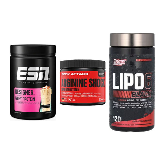 Definitionsphase-Set: ESN Designer + Body Attack + Nutrex Lipo 6 – alle enthaltenen Artikel