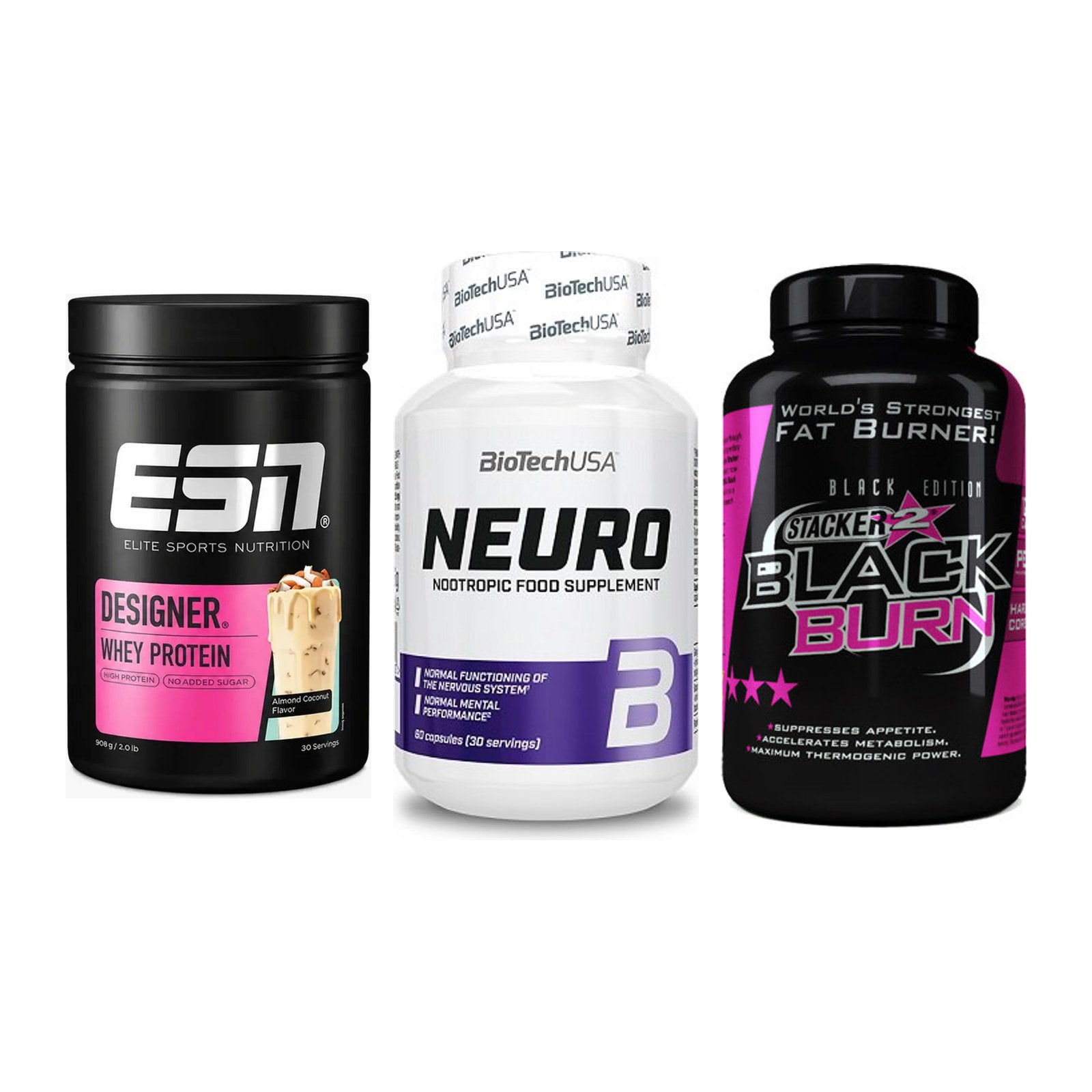 Definitionsphase-Set: ESN Designer + BioTech Neuro + Stacker2 Black – alle enthaltenen Artikel