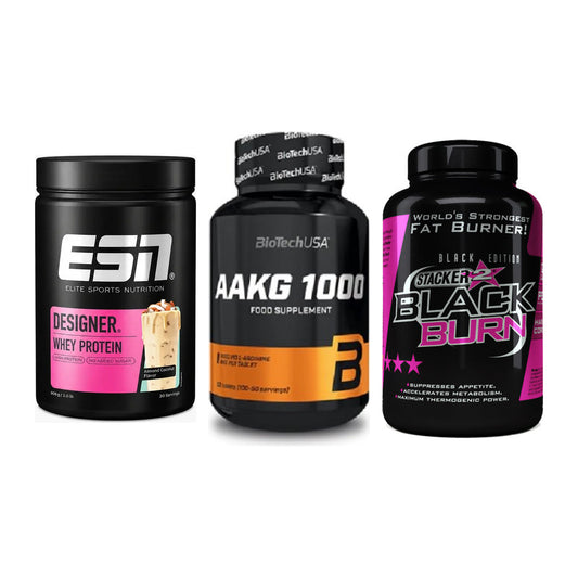 Definitionsphase-Set: ESN Designer + BioTech AAKG + Stacker2 Black – alle enthaltenen Artikel