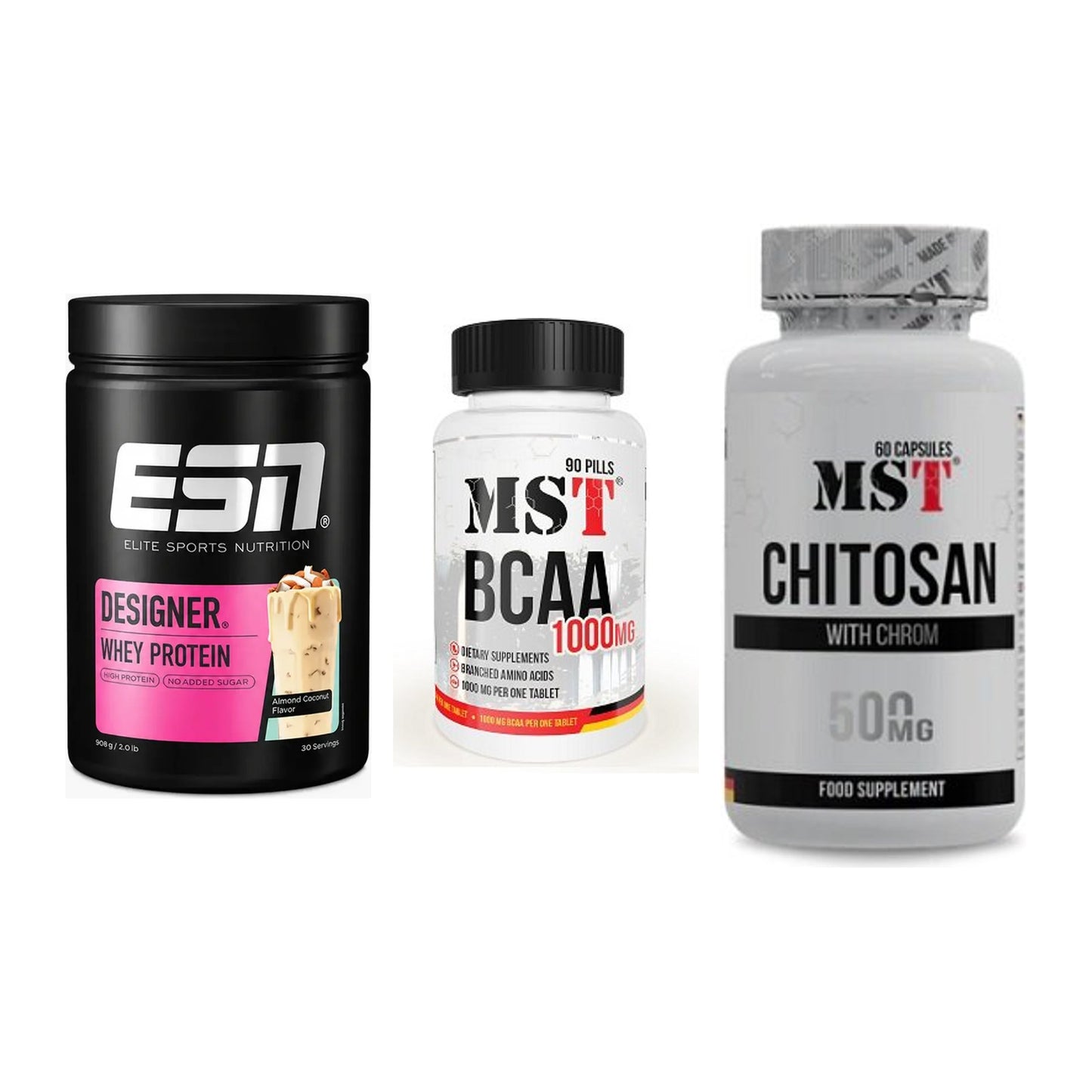 Definitionsphase-Set: ESN Designer + MST BCAA 1000 + MST Chitosan – alle enthaltenen Artikel