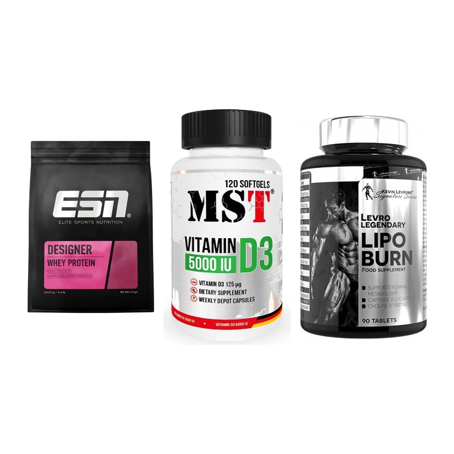 Definitionsphase-Set: ESN Designer + MST Vitamin D3 + Kevin Levrone – alle enthaltenen Artikel