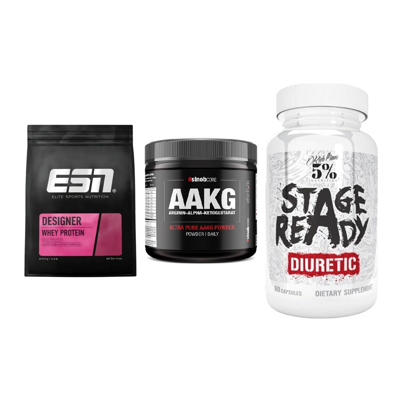 Definitionsphase-Set: ESN Designer + Sinob Core + 5% Nutrition – alle enthaltenen Artikel
