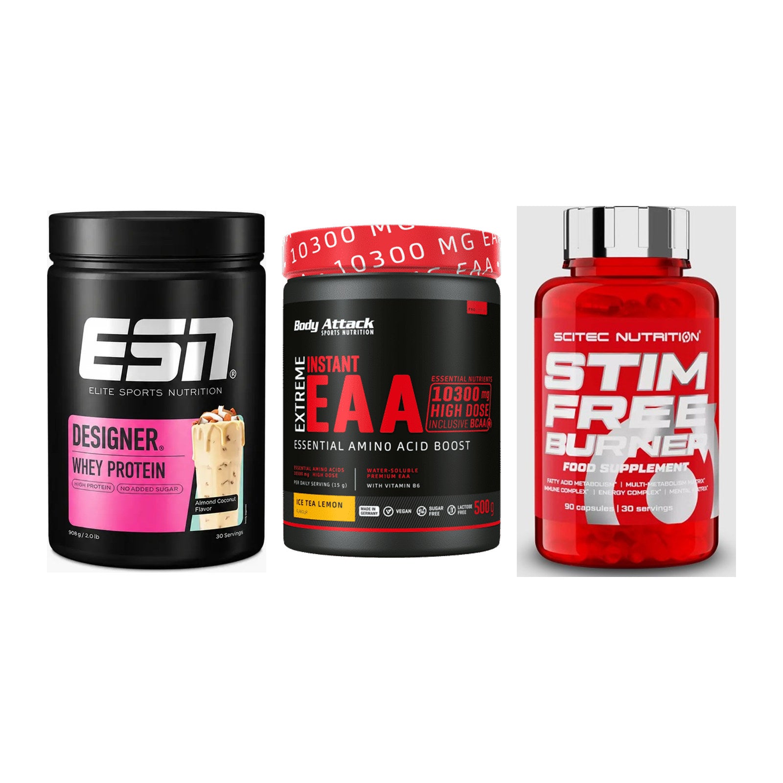 Definitionsphase-Set: ESN Designer + Body Attack + Scitec Stim – alle enthaltenen Artikel