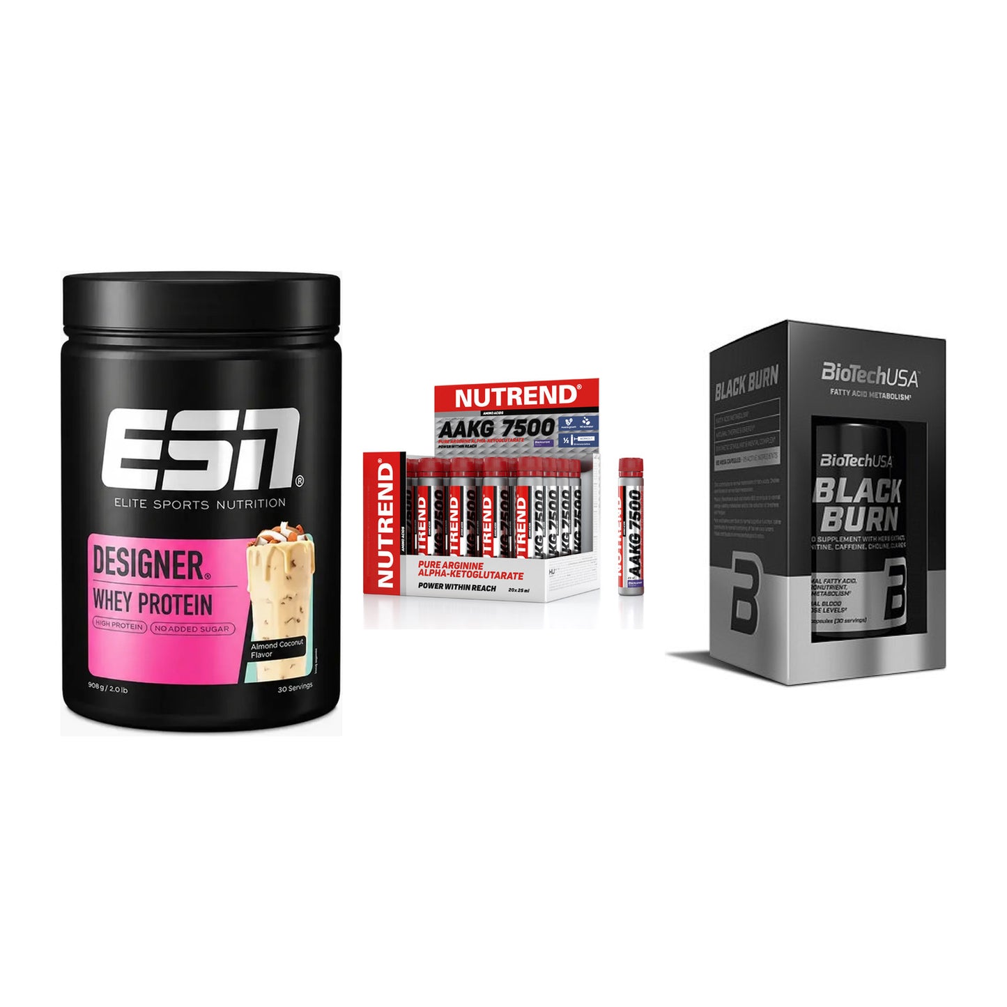 Definitionsphase-Set: ESN Designer + Nutrend AAKG + BioTech Black – alle enthaltenen Artikel