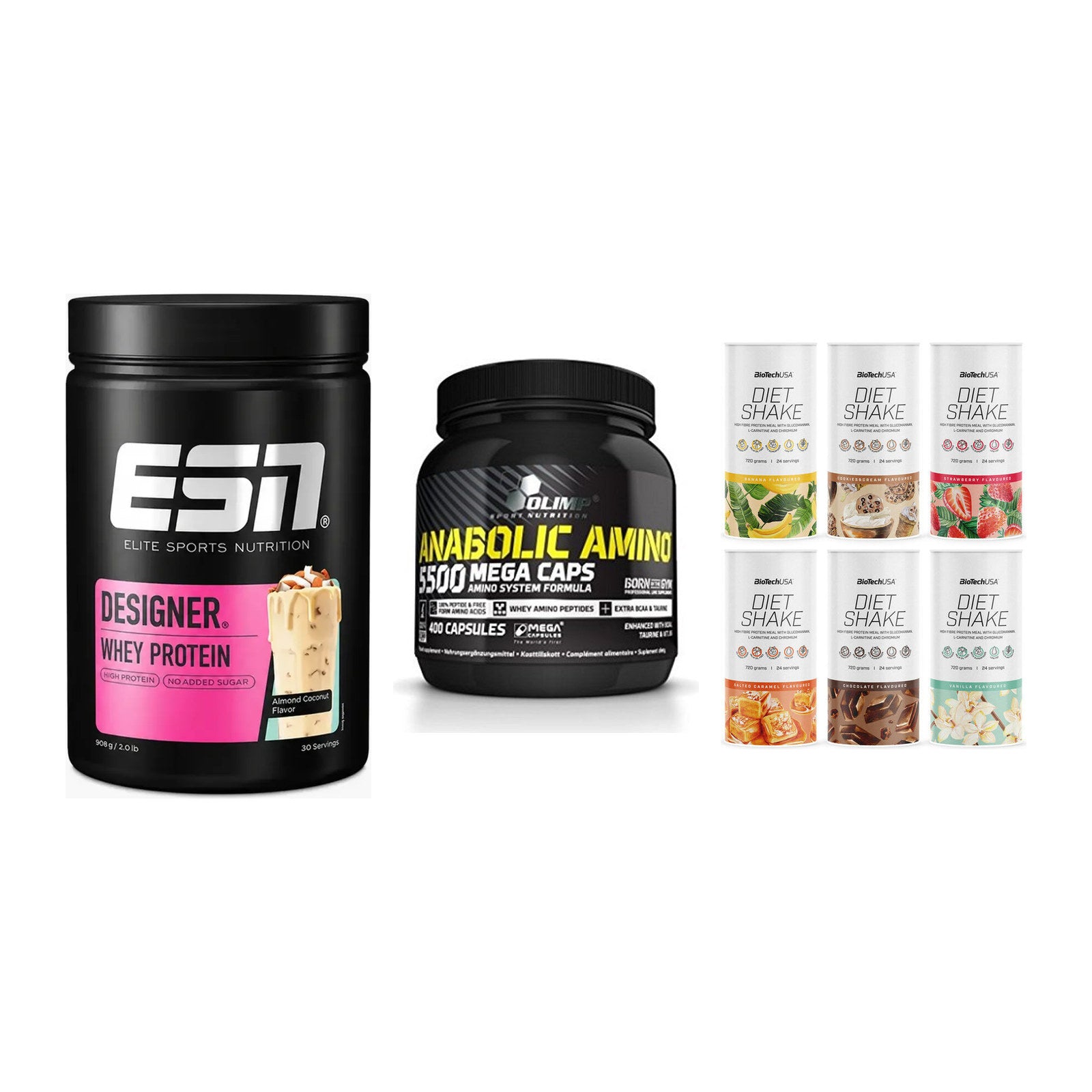 Definitionsphase-Set: ESN Designer + Olimp Anabolic + BioTech Diet – alle enthaltenen Artikel