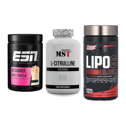 Definitionsphase-Set: ESN Designer + MST Citrulline + Nutrex Lipo 6 – alle enthaltenen Artikel