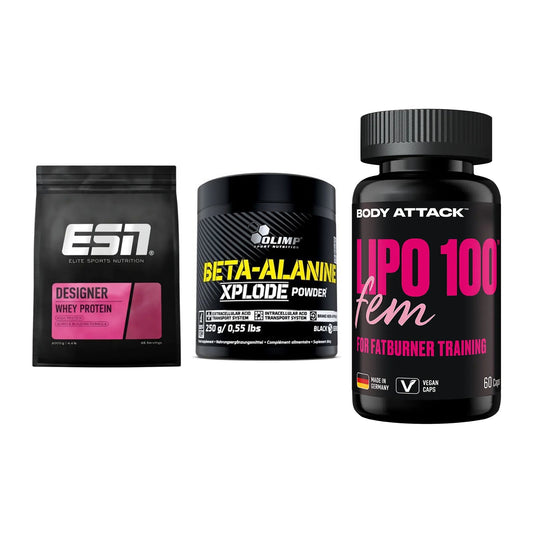 Definitionsphase-Set: ESN Designer + Olimp Beta-Ala + Body Attack – alle enthaltenen Artikel