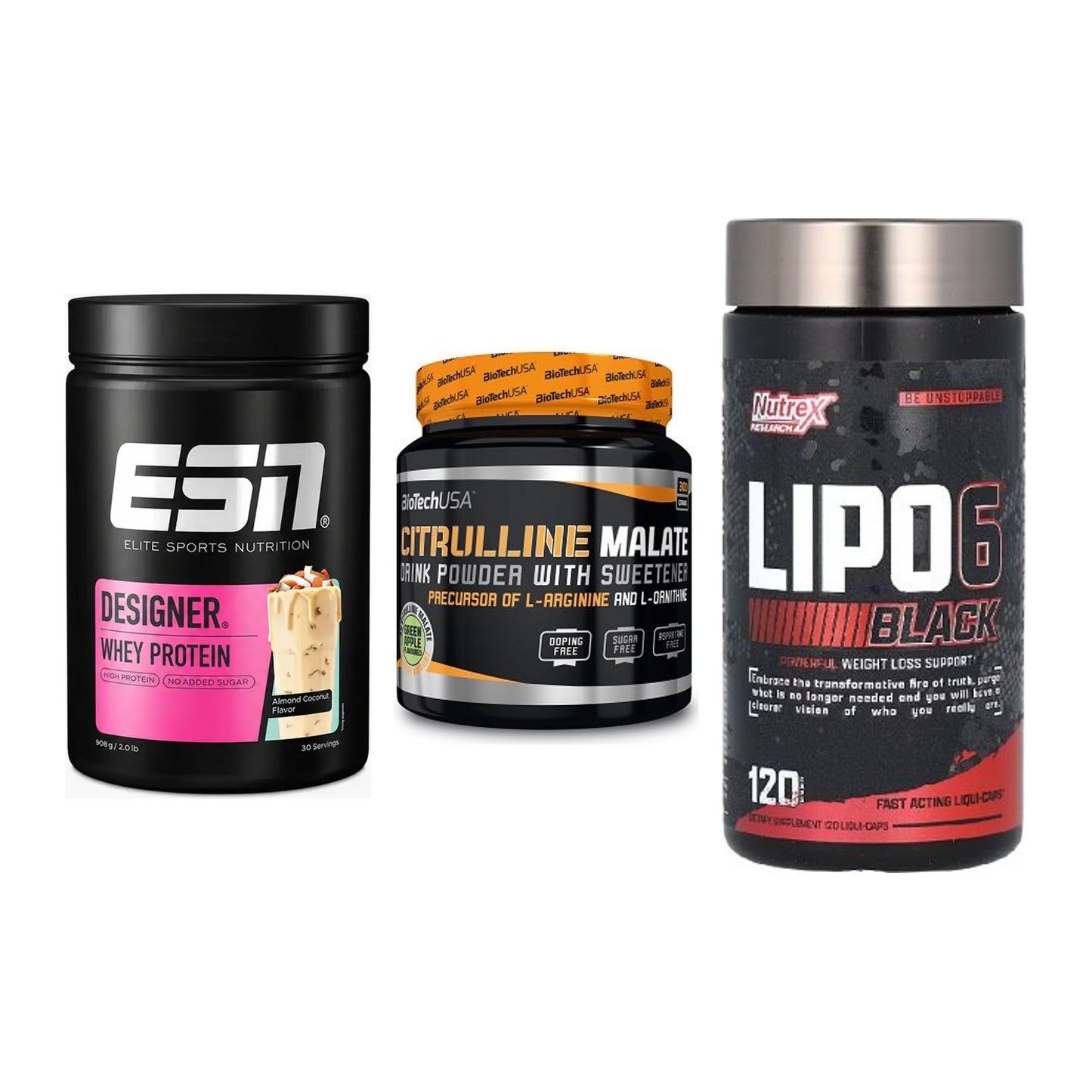 Definitionsphase-Set: ESN Designer + BioTech Citrul + Nutrex Lipo 6 – alle enthaltenen Artikel